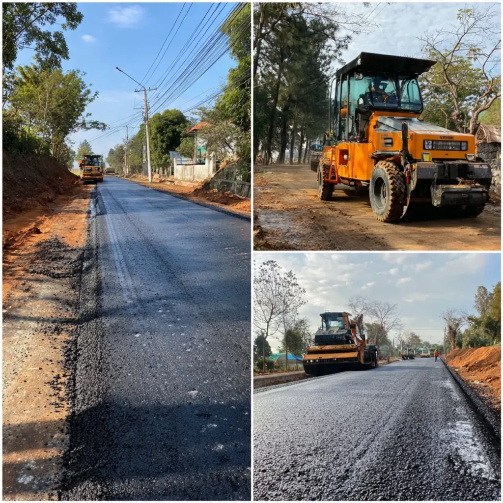 Proyek Pengaspalan di Cibinong