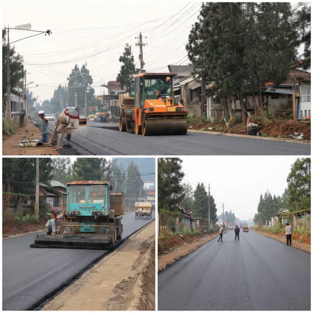 Proyek Pengaspalan di Parung