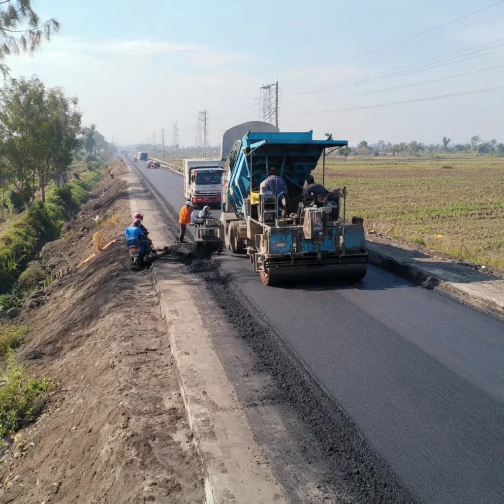 Pengaspalan di Telukjambe